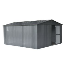 Backyard Storage Shed 11' x 12.5' with Galvanized Steel Frame & Windows