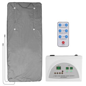 5.9x2.6FT Infrared Sauna Blanket for Home Sauna Bag Mat for Weight Loss Detox with Adjustable Temperature 1-60Mins Timer Remote Control