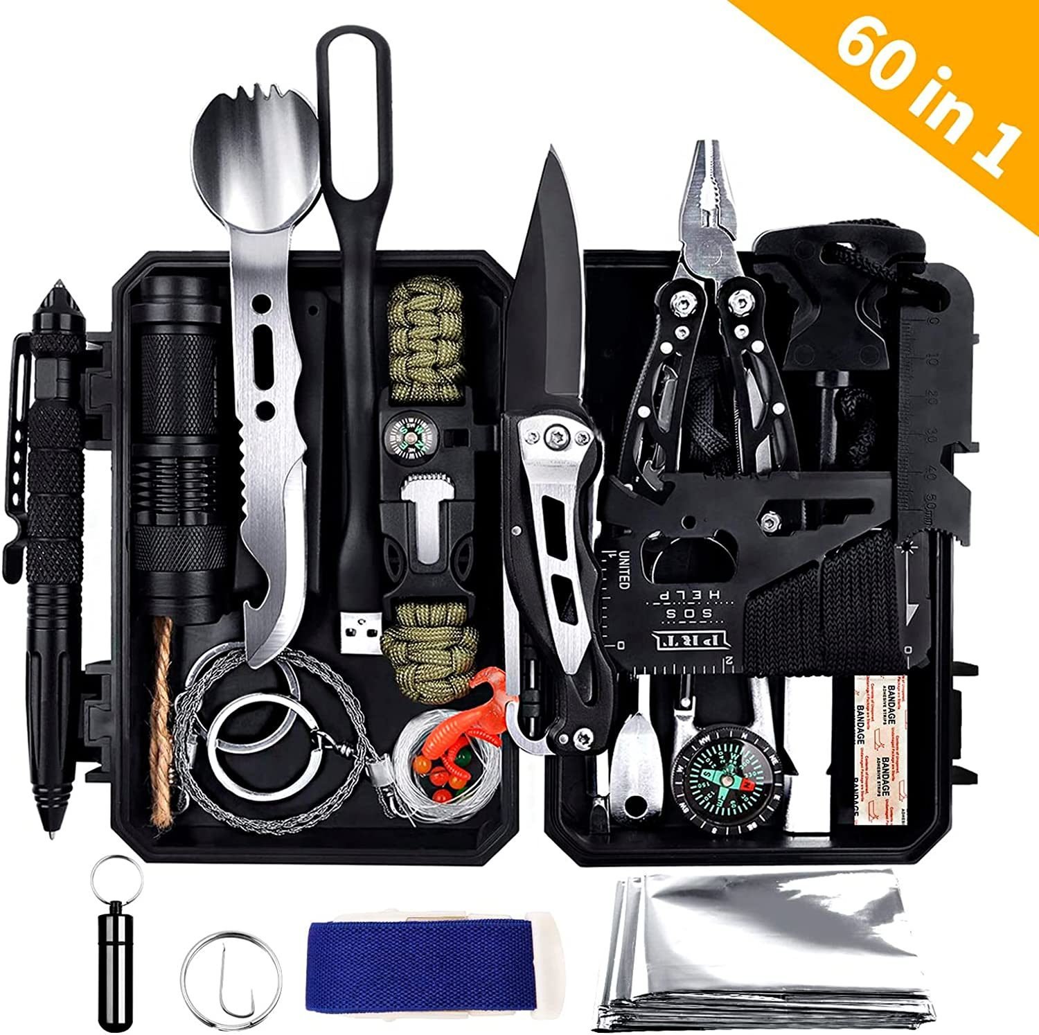ANTARCTICA Emergency Survival Gear Kits 60 in 1 ANTARCTICA Emergency Survival Gear Kits 60 in 1