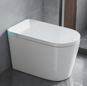 Smart Toilet with 85MM Wider Bidet Seat, Smart Toilet with Bidet Built in, Voice Control, Bubble Shield, AUTO Dual Flush