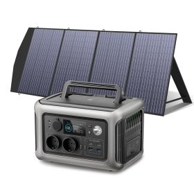 ALLPOWERS R600 Portable Powerstation with Solarpanel (Optional), 299Wh 600W LiFePO4 Battery for Home Backup Outdoors Camping RV (Socket Standard: US, Color: R600 with 200W)