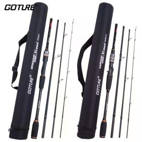 Goture Xceed 4 Setions Travel Fishing Rod With Fuji Guide Ring Carbon Fiber 1.98-3.6M Spinning Casting Lure Rod For Carp Fishing (length: Spin-3.0m-M)