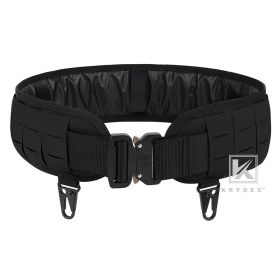 KRYDEX Tactical Laser MOLLE Orion Belt Padded Battle Belt Inner 1.75"*Outer 3" 2 in 1 Low Profile Modular Shooting Patrol Belt (Color: BK, size: M)