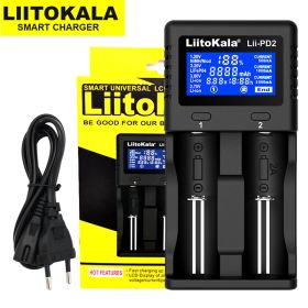 Lii-PD4 Lii-PD2 Lii-402 Lii202 Lii100 18650 Charger Universal Smart Charger for 26650 18650 21700 18500 AA AAA battery (Socket Standard: US, Color: Lii-PD2 standard)