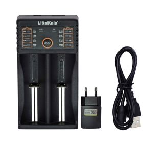 Lii-PD4 Lii-PD2 Lii-402 Lii202 Lii100 18650 Charger Universal Smart Charger for 26650 18650 21700 18500 AA AAA battery (Socket Standard: US, Color: Lii-202 full set)