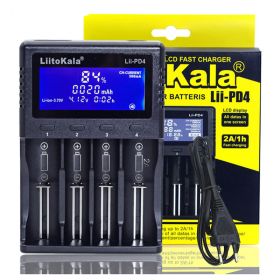 Lii-PD4 Lii-PD2 Lii-402 Lii202 Lii100 18650 Charger Universal Smart Charger for 26650 18650 21700 18500 AA AAA battery (Socket Standard: US, Color: Lii-PD4 standard)